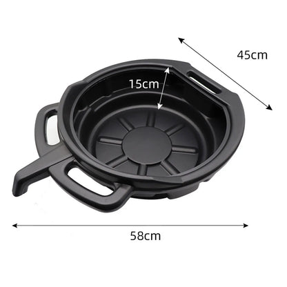 6/8/10L Oil Receiving Basin Oil Change Drain Pan Cleaning Oil Drain Container Leakproof for Car Motorcycle Auto Repair Tool
