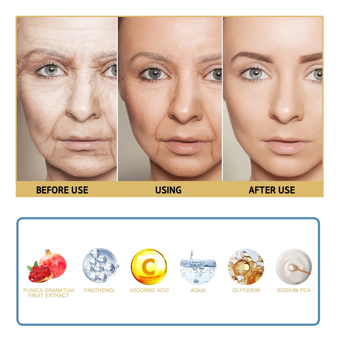 EELHOE 30ml Golden Age Essence Lightens fine lines, tightens skin, hydrates and moisturizes facial essence
