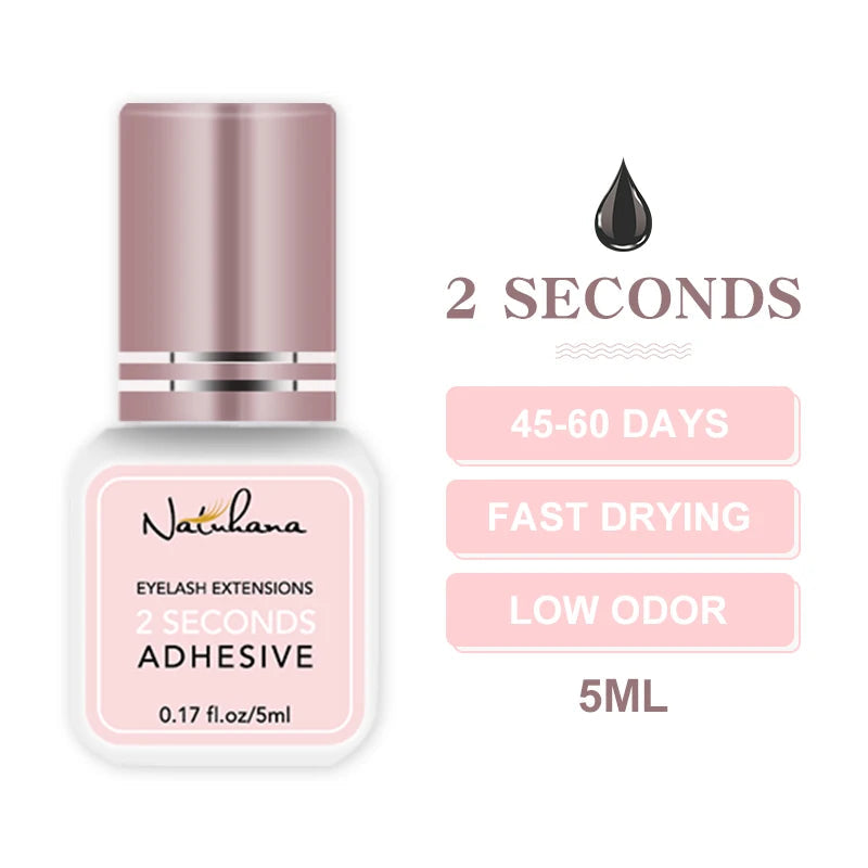Professional 5ml 0.3S 0.5S 1S 2S 3S Eyelash Glue Fast Drying Strong False Eye Lash Extension Glue Adhesive Halalzen