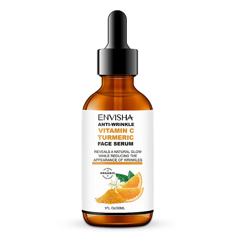 ENVISHA Collagen Vitamin Turmeric Face Serum Essence Anti-Aging Wrinkle Skincare Moisturizing Serum Shrink Pores Remove Acne Halalzen
