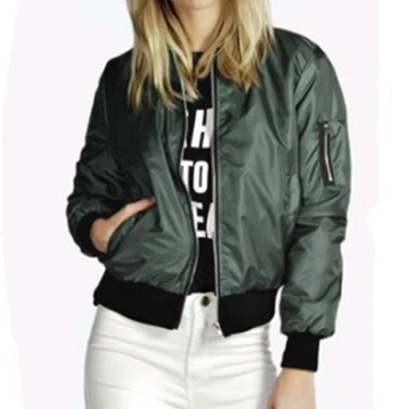 Outdoor Sport Jacket Blouse Womens Coat Classic Quilted Jacket Short Bomber Jacket Streeswear Coat Autumn Female