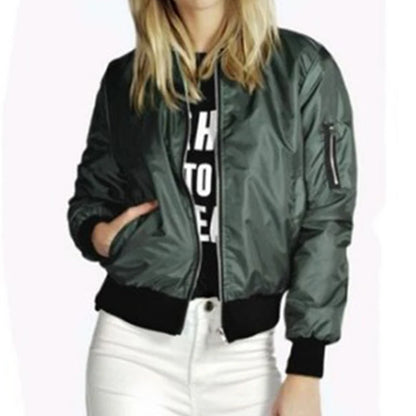 Outdoor Sport Jacket Blouse Womens Coat Classic Quilted Jacket Short Bomber Jacket Streeswear Coat Autumn Female