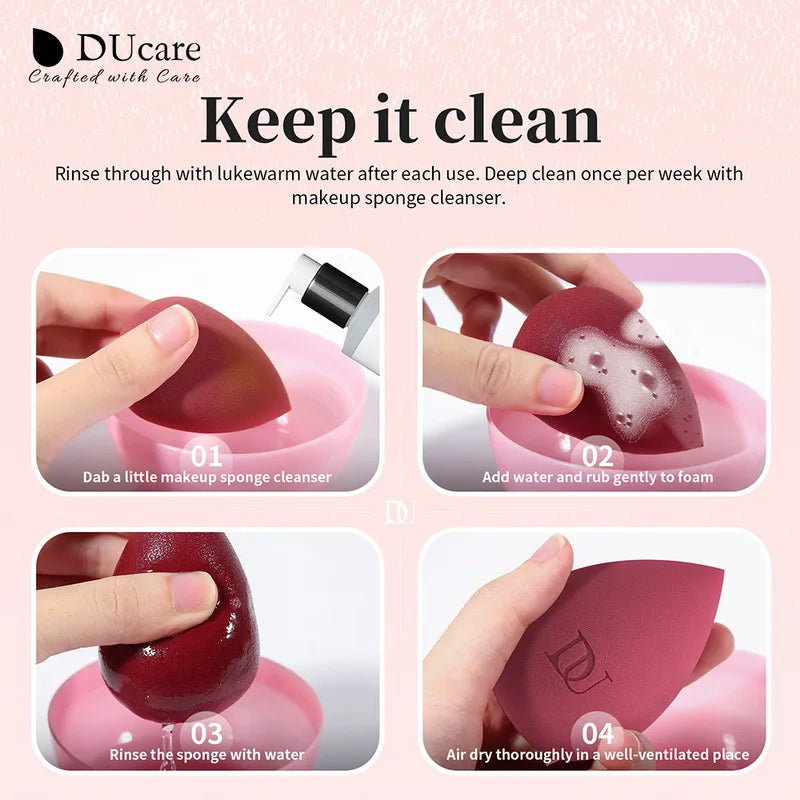 DUcare Water Drop Makeup Sponge Professional Cosmetic Puff For Foundation Concealer BB cream Blending Egg Sponge Makeup Tools Halalzen