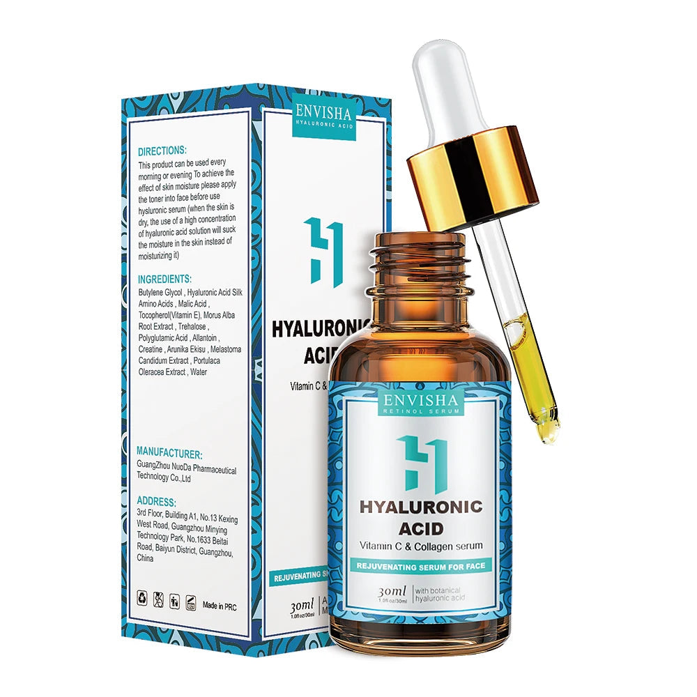 ENVISHA Face Serum Skin Care Vitamin C Hyaluronic Acid Retinol Facial Essence Anti-wrinkle Aging Whitening Shrink Pores Beauty Halalzen