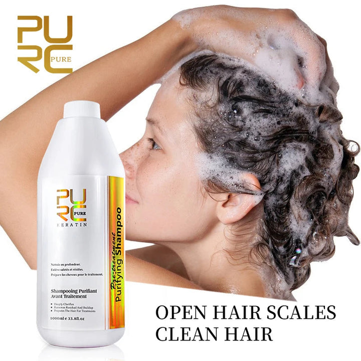 PURC Hair Purifying Shampoo Conditioner Keratin Hair Treatment Straightening Smoothing Professional Hair Care Salon Products Halalzen
