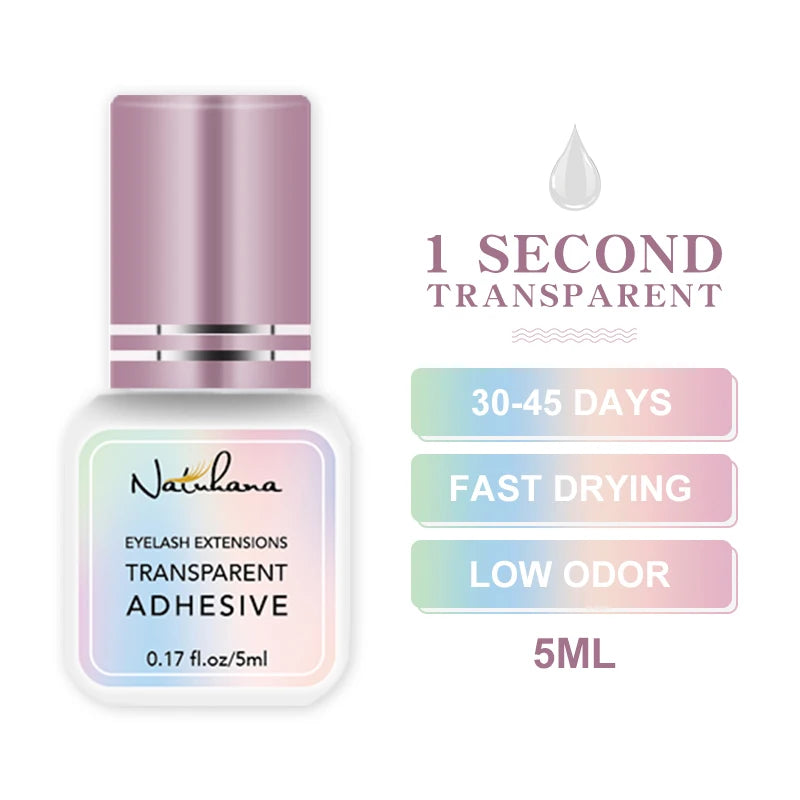 Professional 5ml 0.3S 0.5S 1S 2S 3S Eyelash Glue Fast Drying Strong False Eye Lash Extension Glue Adhesive Halalzen