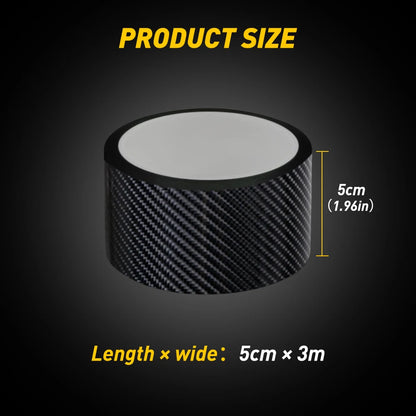 5CMx3M Car Stickers Carbon Fiber Auto Door Threshold Trunk Protective Strip Anti Scratch Tape Waterproof Decal Car Accessories