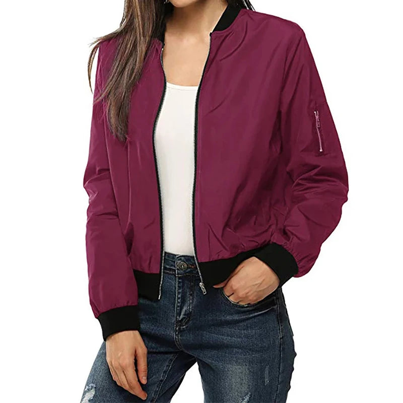 Outdoor Sport Jacket Blouse Womens Coat Classic Quilted Jacket Short Bomber Jacket Streeswear Coat Autumn Female