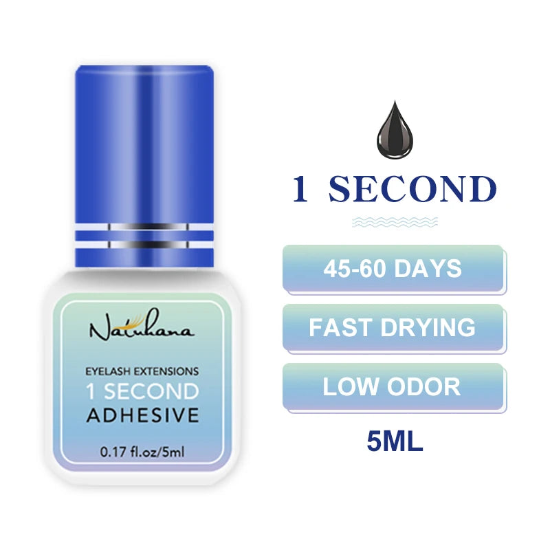 Professional 5ml 0.3S 0.5S 1S 2S 3S Eyelash Glue Fast Drying Strong False Eye Lash Extension Glue Adhesive Halalzen