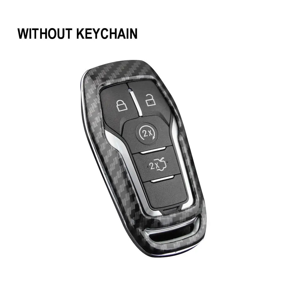 Carbon Fiber Car Styling Key Cover Protector Case ABS Hard Shell Cover Holder For Ford For Mondeo Mustang Edge Explorer F150