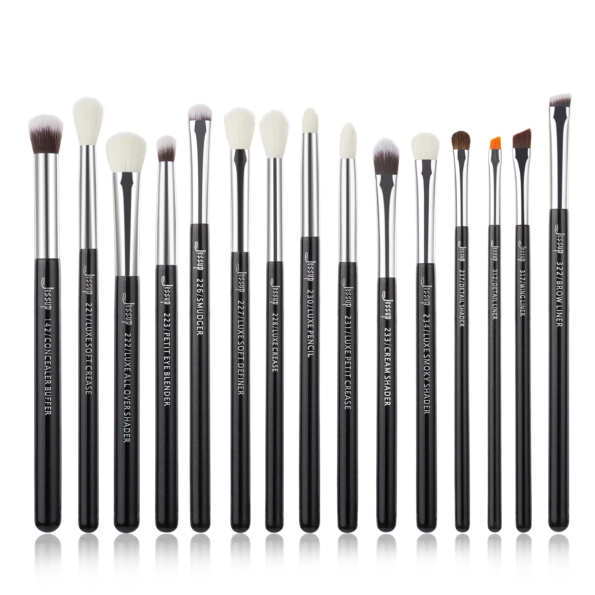 Jessup Makeup Brushes 15-25pcs Make Up Brush Set Professional Natural Synthetic Foundation Powder Contour Blending Eyeshadow