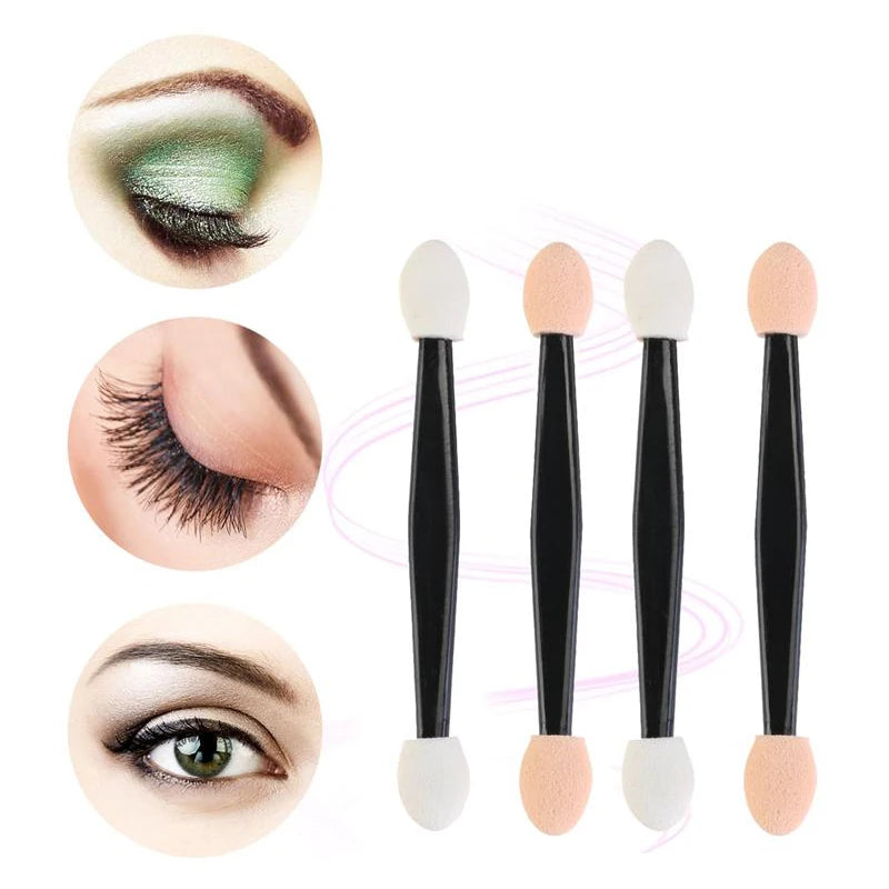 5/30/50/100PCS Eyeshadow Brush Dual Sided Sponge Nylon Sets Make up Eye Shadow Brushes For Cosmetic Applicator Makeup Tools Hot Halalzen