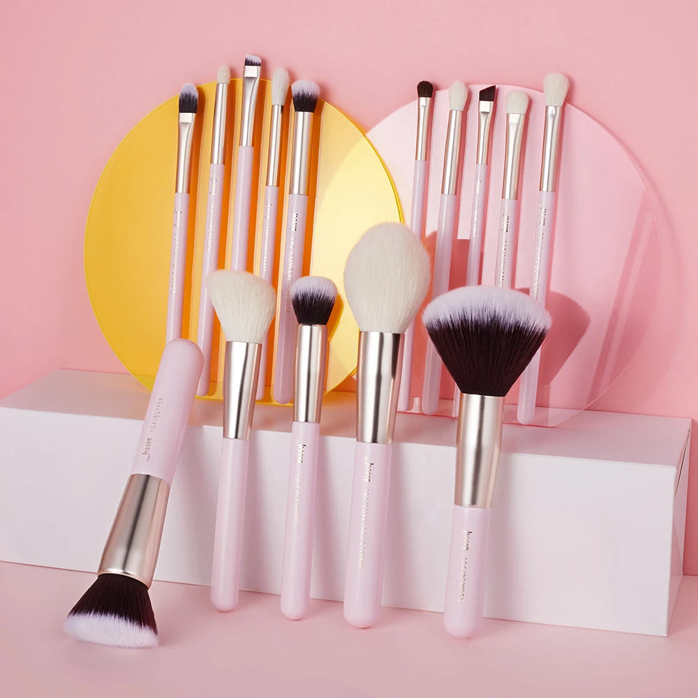 Jessup Makeup Brushes Set 15pcs Professional Makeup Brush Foundation Powder Eyeshadow Blender Liner Blusher Brochas