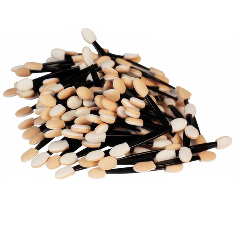 5/30/50/100PCS Eyeshadow Brush Dual Sided Sponge Nylon Sets Make up Eye Shadow Brushes For Cosmetic Applicator Makeup Tools Hot Halalzen
