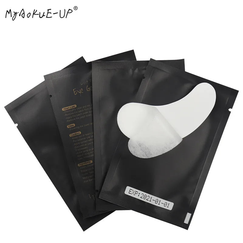 200/500 Pairs Hydrogel Eyelash Pad Patch Tips Wraps Under Eye Lash Paper Stickers Gel Patches Eyelash Extension Makeup Tool