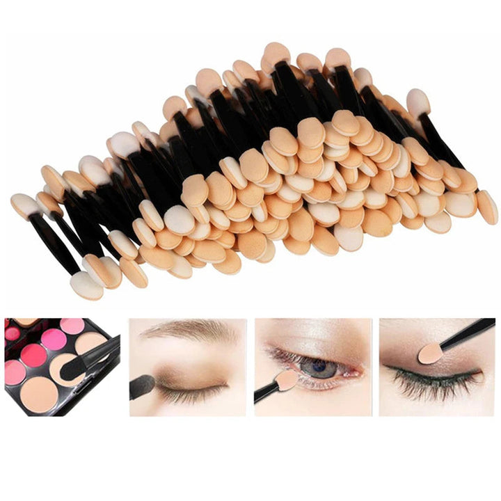 5/30/50/100PCS Eyeshadow Brush Dual Sided Sponge Nylon Sets Make up Eye Shadow Brushes For Cosmetic Applicator Makeup Tools Hot Halalzen