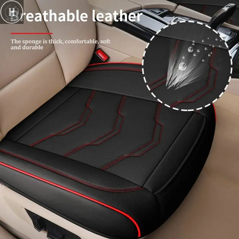 SEAMETAL Wrapped Car Seat Cover Anti Scratch Wear-Resistant Vehicle Seat Protector Cushion PU Leather Breathable Auto Chair Pad HALALZEN