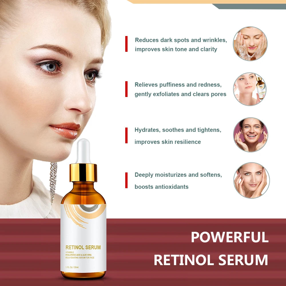 ENVISHA Face Care Serum Set Hyaluronic Acid Retinol Vitamin C Serum Whitening Moisturizing Essence Facial Skin Care Cosmetics Halalzen