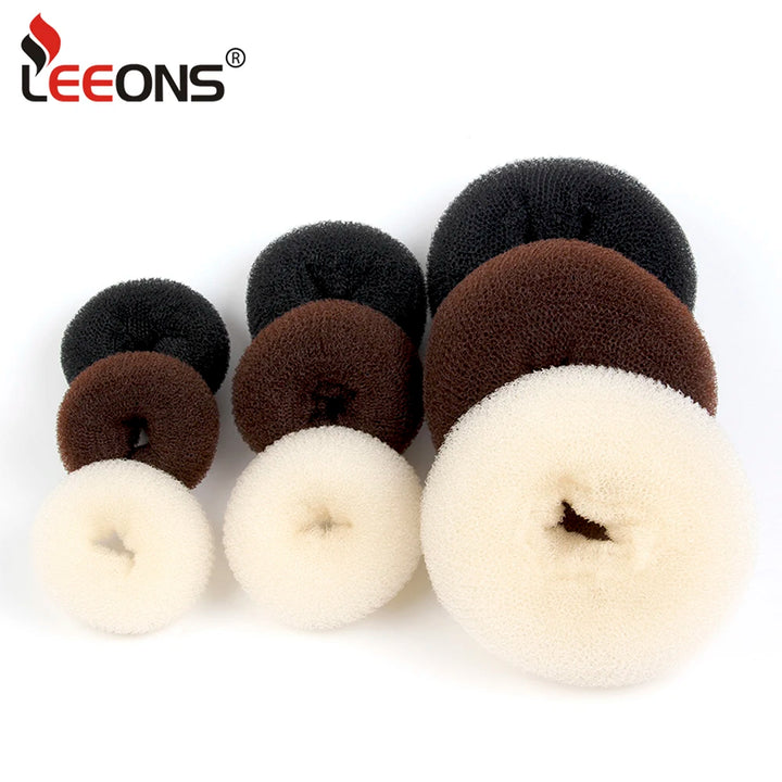 Roller For Hair Bagel Doughnut Hair Styling Curler Hair Bun Maker For Elegant Women Magic Hair Donut  Clips Hair Styling Tool