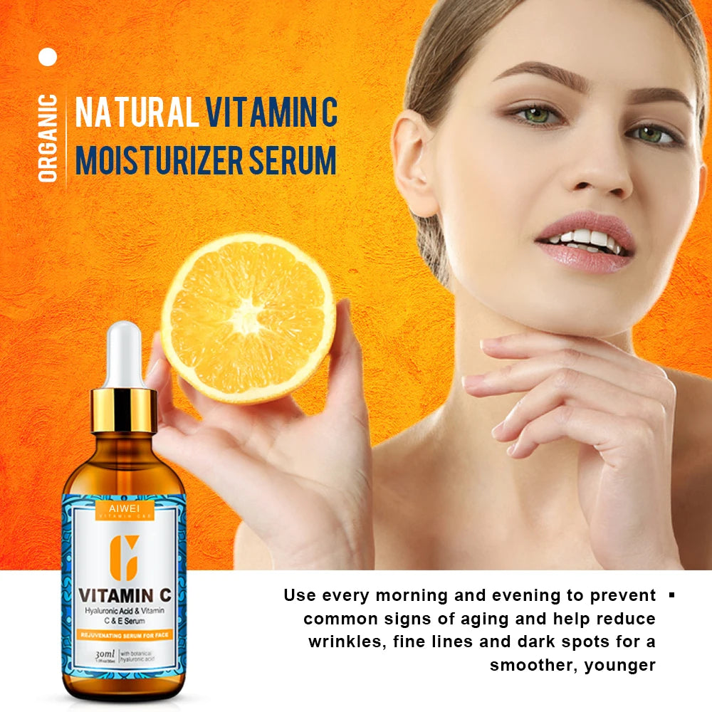 ENVISHA Face Serum Vitamin C Whitening Facial Care Skin Hyaluronic Acid Anti Aging Wrinkle Moisturizing Retinol Shrink Pores Halalzen