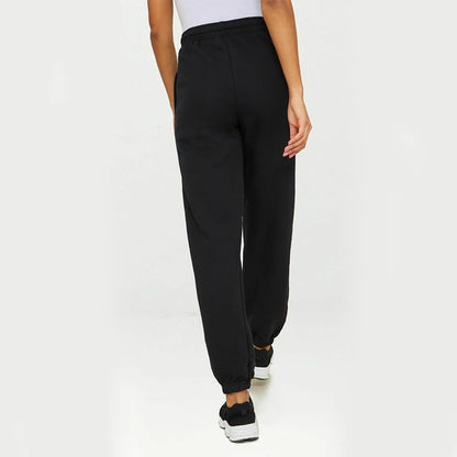 Women High Waist Casual Sweatpants Loose Elastic Waist Sports Pants Solid Sweatpants Baggy Ankle-length Trousers Black Gray
