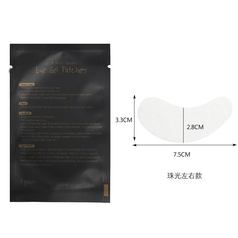 200/500 Pairs Hydrogel Eyelash Pad Patch Tips Wraps Under Eye Lash Paper Stickers Gel Patches Eyelash Extension Makeup Tool