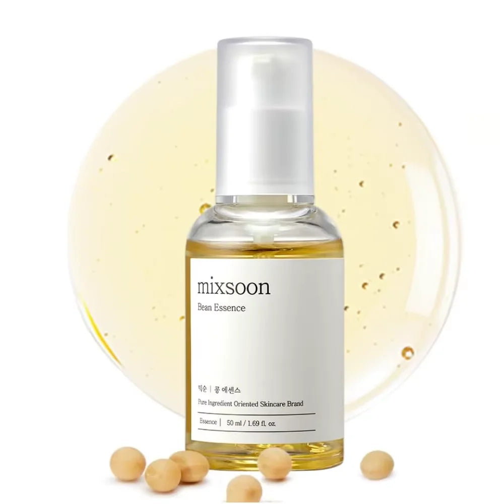 Korean Skin Care Mixsoon Glow Bean Essence,Hydrating Exfoliating Hyaluronic Acid Serum Facial Moisturizing Barrier Serum 50ml Halalzen