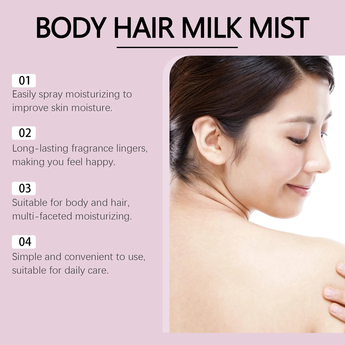 OceAura 100ml Body Moisturizing Spray (Coconut Cream) Moisturizing Refreshing Whole Body Hair Treatment Spray