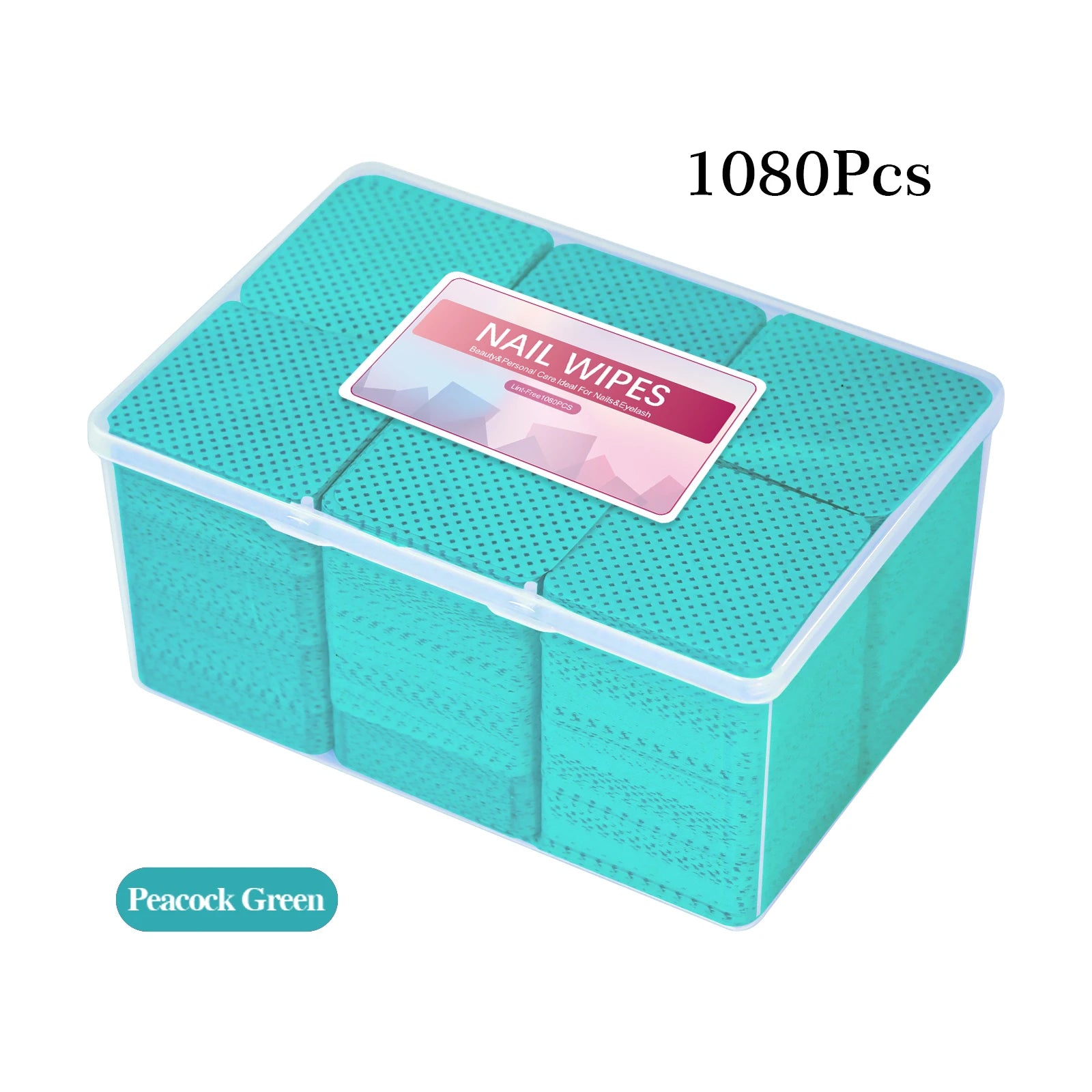 1080pcs Boxed Nail Art Lint-Free Eyelash Glue Wipes Paper Gel Polish Remover Clean Glue Cotton Pads Beauty Cleaning Tools