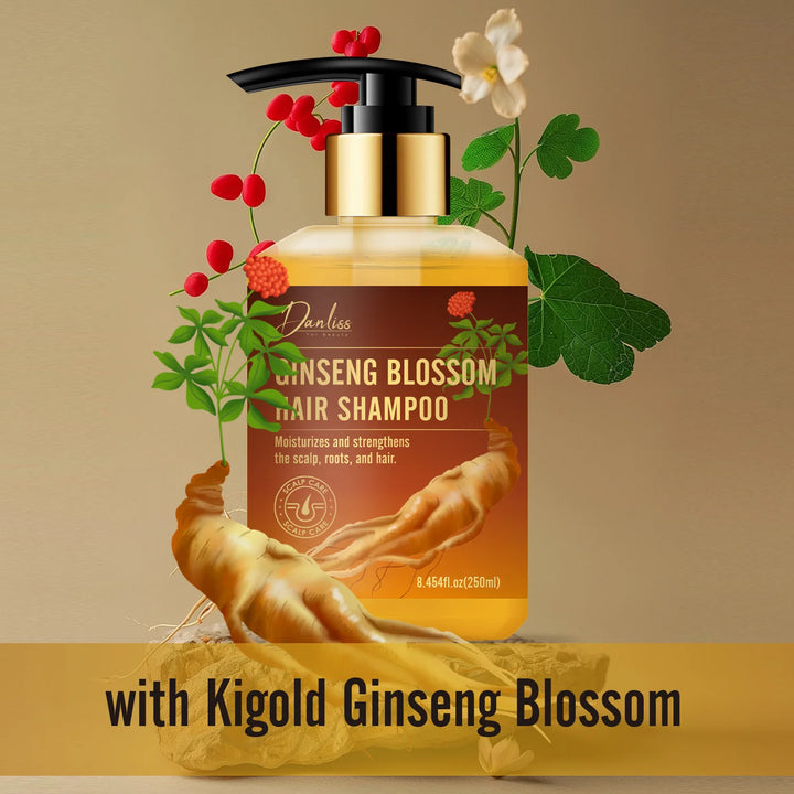 Ginseng Flower Shampoo Deeply Nourishes Hair, Promotes Hair Growth and Strengthens Hair Roots. Ginseng Flower Shampoo 500ml