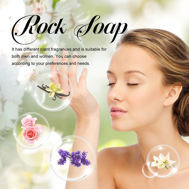 100g Rock Crystal Bath Soap Gentle Cleansing Moisturizing Body Bar For All Skin Types Multi-Purpose Hand Face Wash Gift Set Halalzen