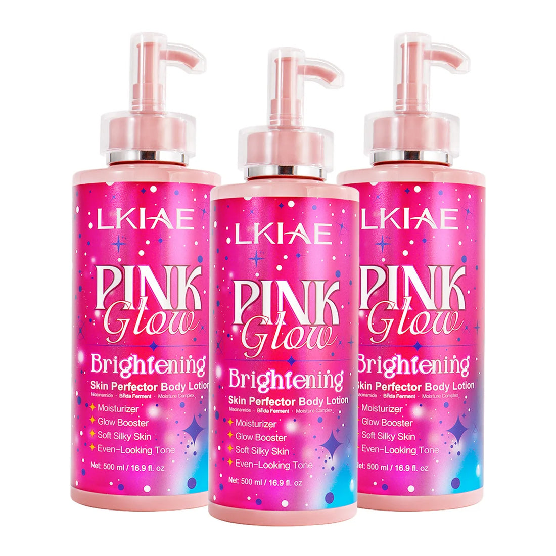 LKIAE Pink Glow Skin Care Set For Women, Anti Black Spots, Brightening, Nourishing, Moisturizing, Improve Rough Skin Beauty Kit