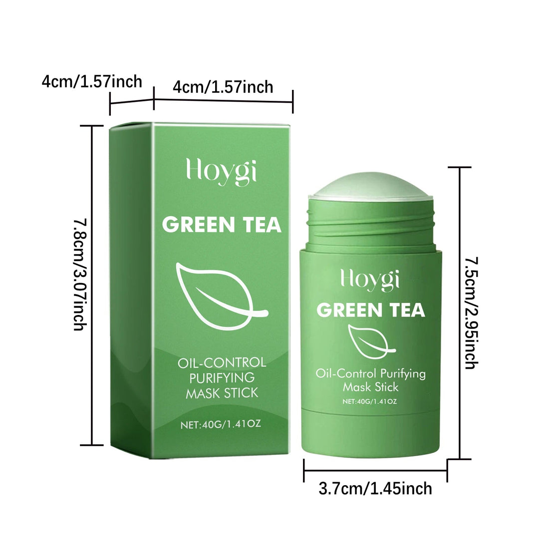 Green Tea Cleaning Facial Mask Stick Deep Cleanse Tender&Smooth The Face Moisturize Fine Pores Solid Cleaning Facial Mask Stick Halalzen