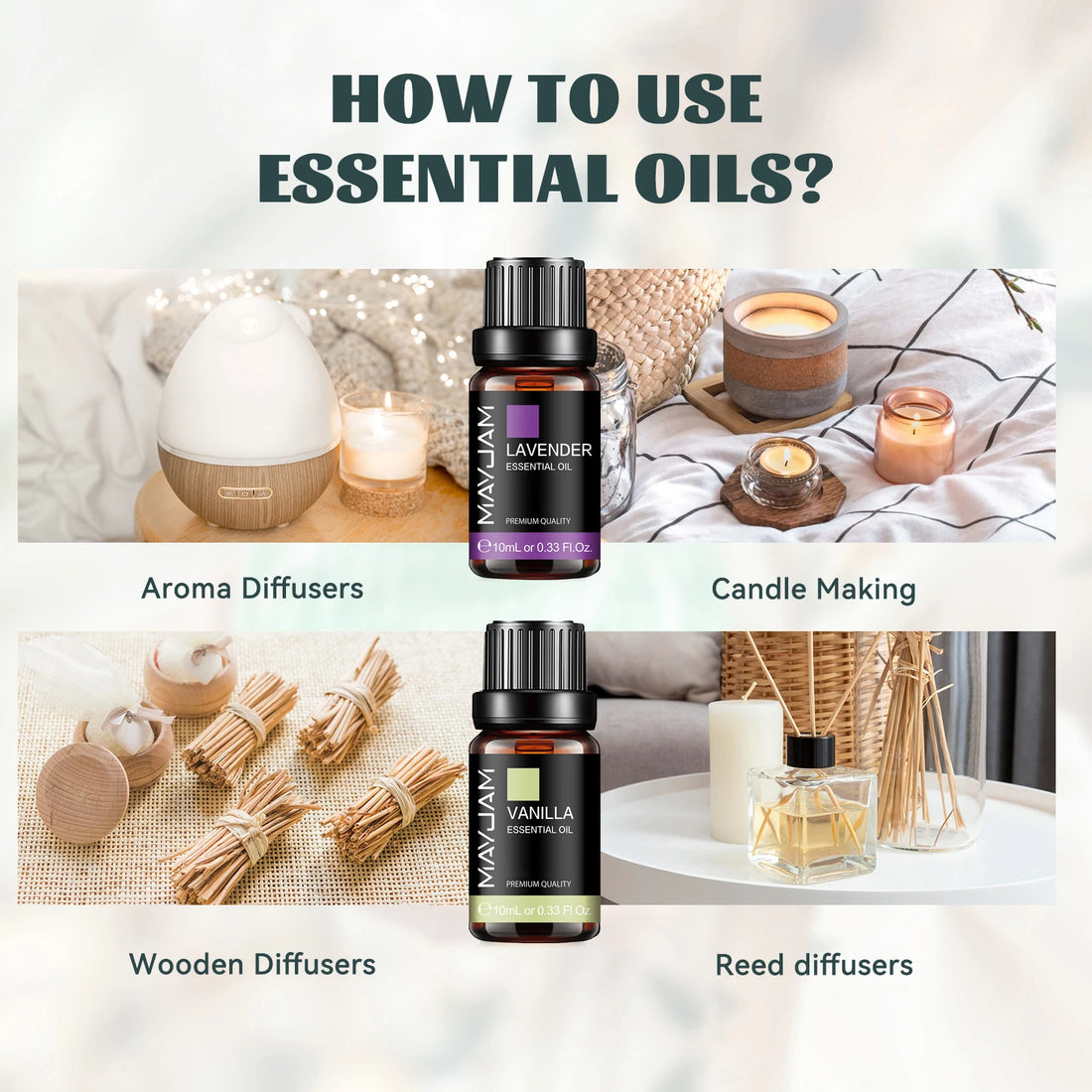 20pcs Gift Box Pure Natural Plant Essential Oils Set for Humidifier Diffuser Lemongrass Mint Eucalyptus Lavender Oil Citronella