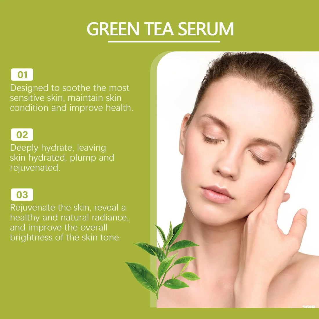 Green Tea Pores Shrinking Serum Natural Brightening Skin Lightening Removes Skin Pores Oil Control Moisturizing Face Serum Korea Halalzen