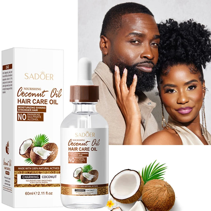 Coconut Oil Hair Oil, Nourishing Hair Conditioner, Improve Dry, Frizzy, Brittle Hair, Leave-In Conditioner