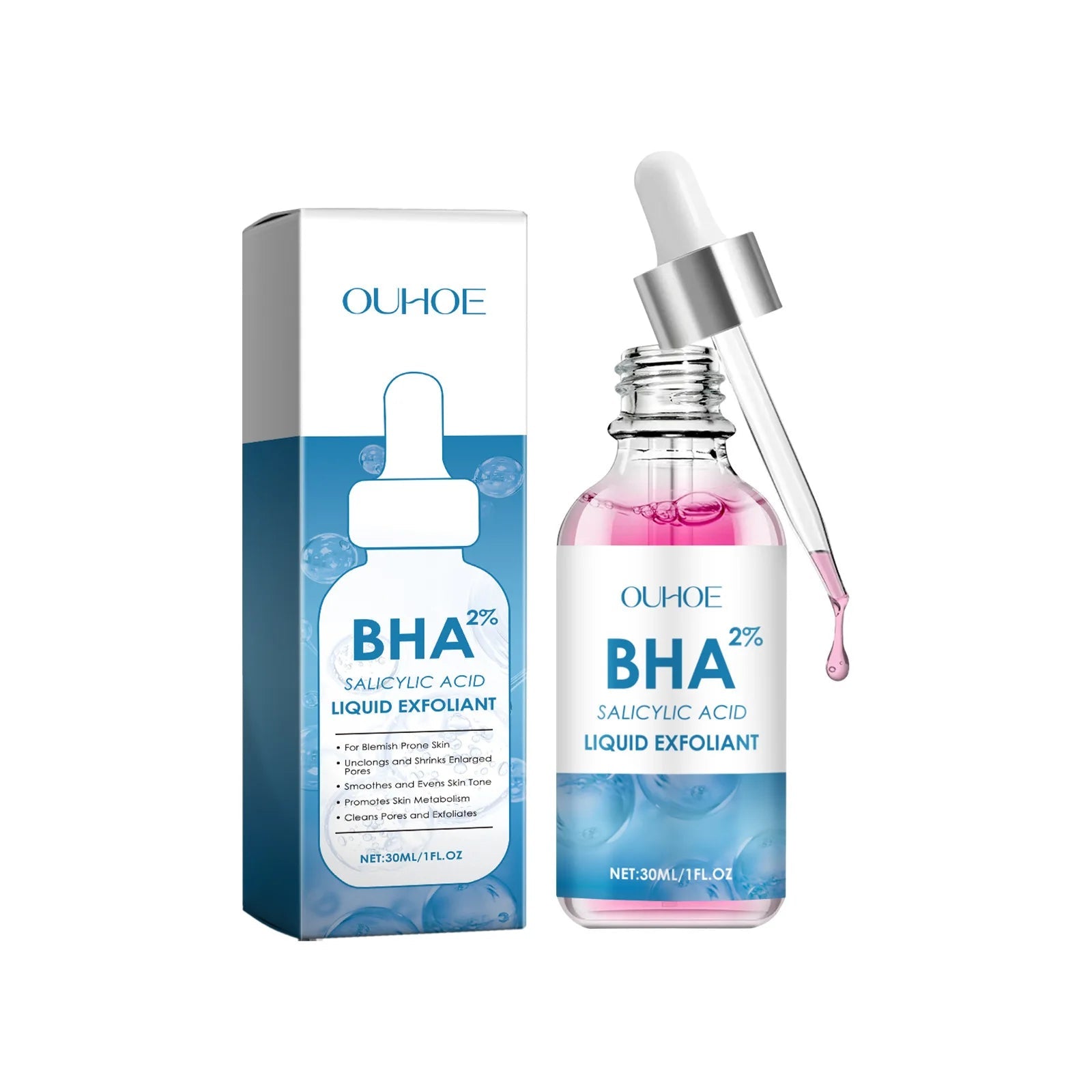 BHA Face Serum Exfoliating Whitening Soft Dead Skin Remove Dullness Repairing Oil Control Exfoliation Brightening Facial Serum Halalzen