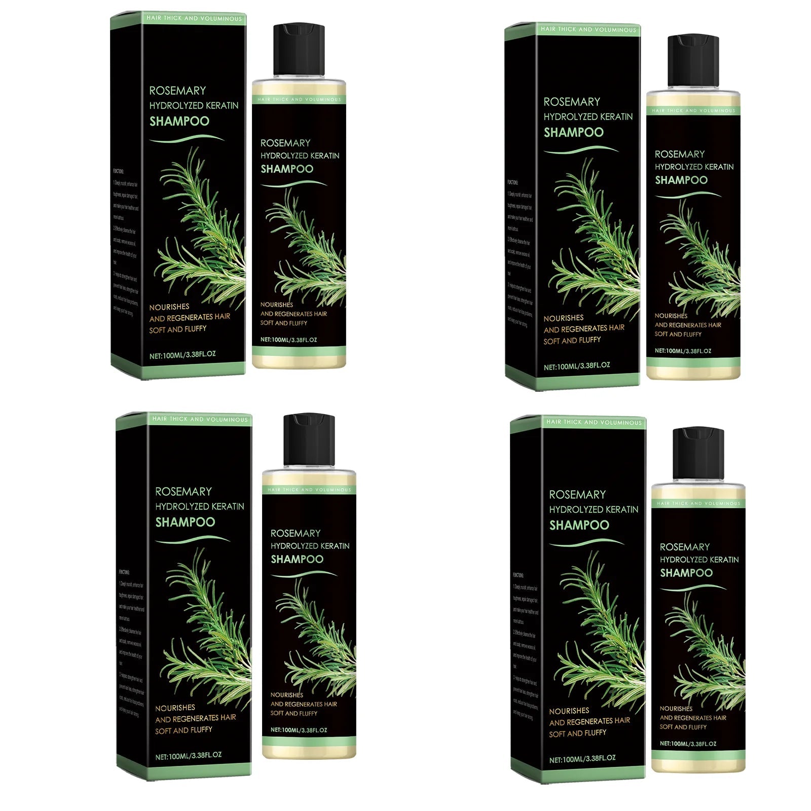 Rosemary Natural Shampoo Hair Thickness Loss Deep Nourishing Scalp Care Strengthen Repair Damaged Oil Control For Men Women Halalzen