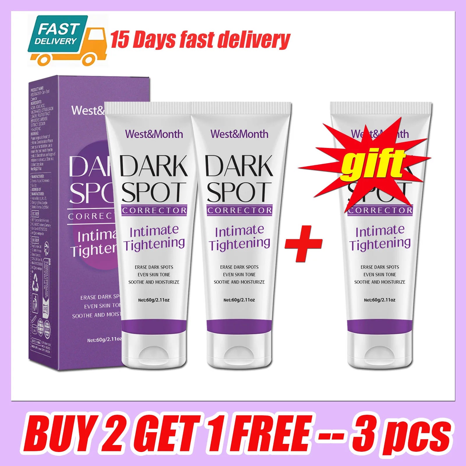 Body Brightening Lotion Dark Spot Remover For Underarms Knees Elbows Melanin Bleaching Lightening Skin Moisturizing Cream 60g