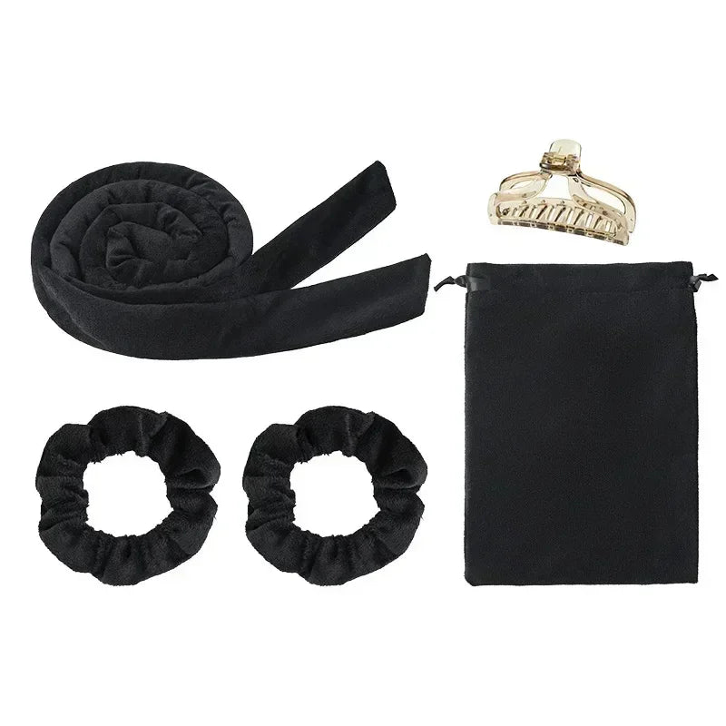 Heatless Curling Rod Headband No Heat Hair Curlers Ribbon Lazy Hair Rollers Silk Curls Sleeping Soft Headband Hair Styling Tools Halalzen