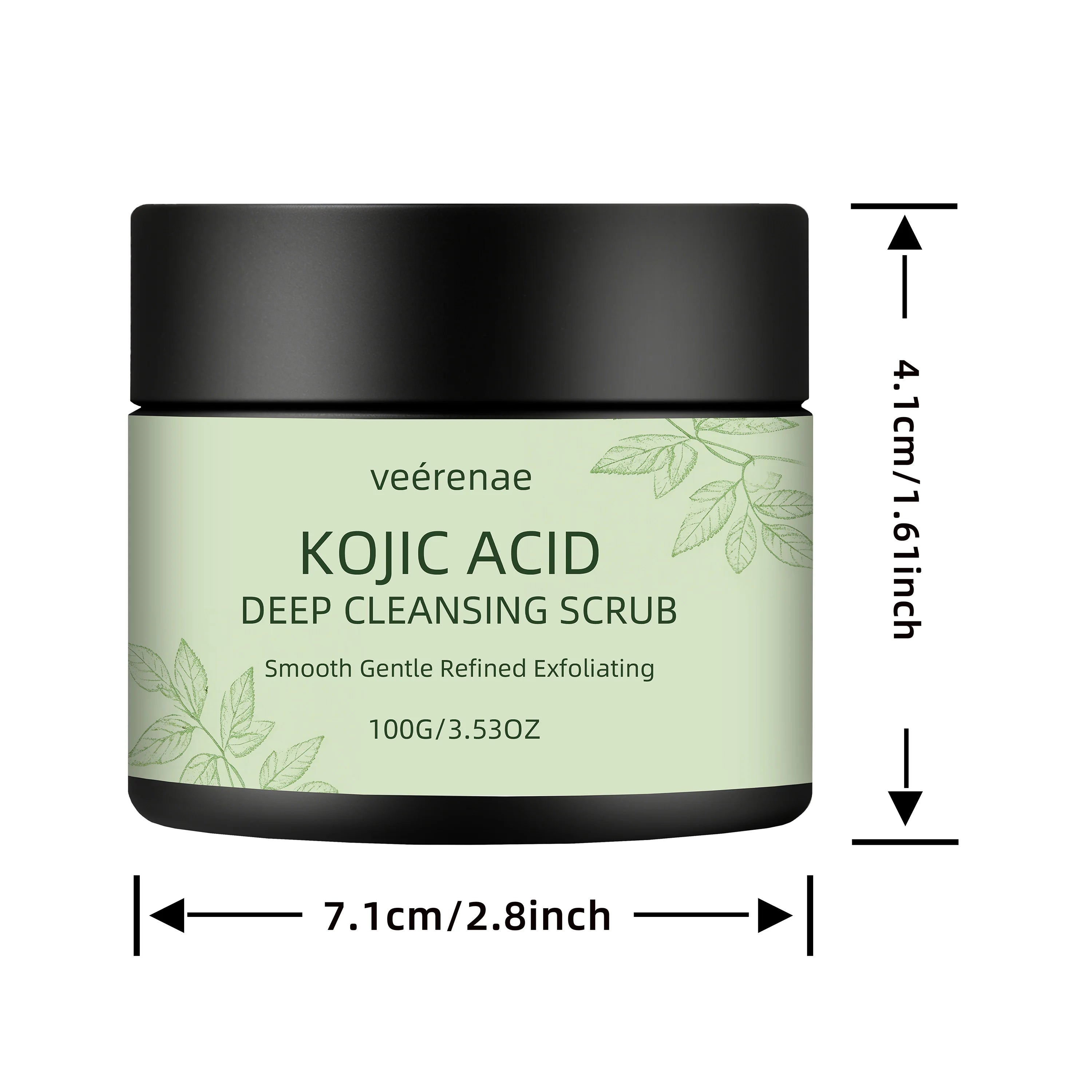 Veerenae KOJIC ACID DEEP CLEANSING SCRUB – Gentle Face & Body Exfoliator for Women & Men | Daily Use for Smooth, Radiant Skin