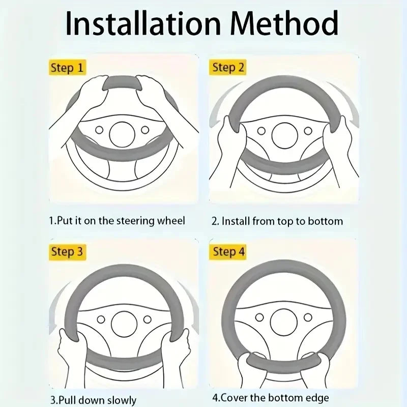 Ice Silk Mesh Steering Wheel Cover Without Inner Ring - Stylish, Breathable & Non-Slip Car Wheel Protector  38cm Fit for Cars