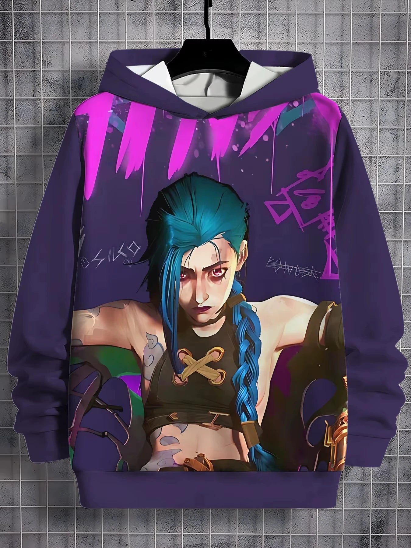 Anime Game Arcane Jinx 3d Print Hoodies Men Women Fashion Hoodie Sweatshirt Women Sweats Unisex Tracksuit Pullovers Clothes Lol