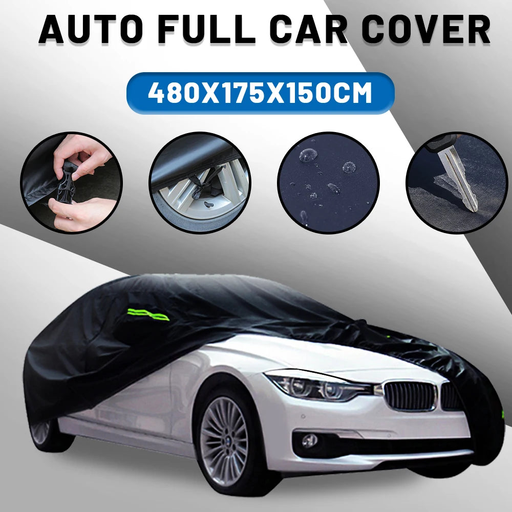 Universal Car Covers Indoor Outdoor Snow Rain Waterproof Cover Sunshade Dustproof Protection Cover for Hatchback Sedan SUV ORV