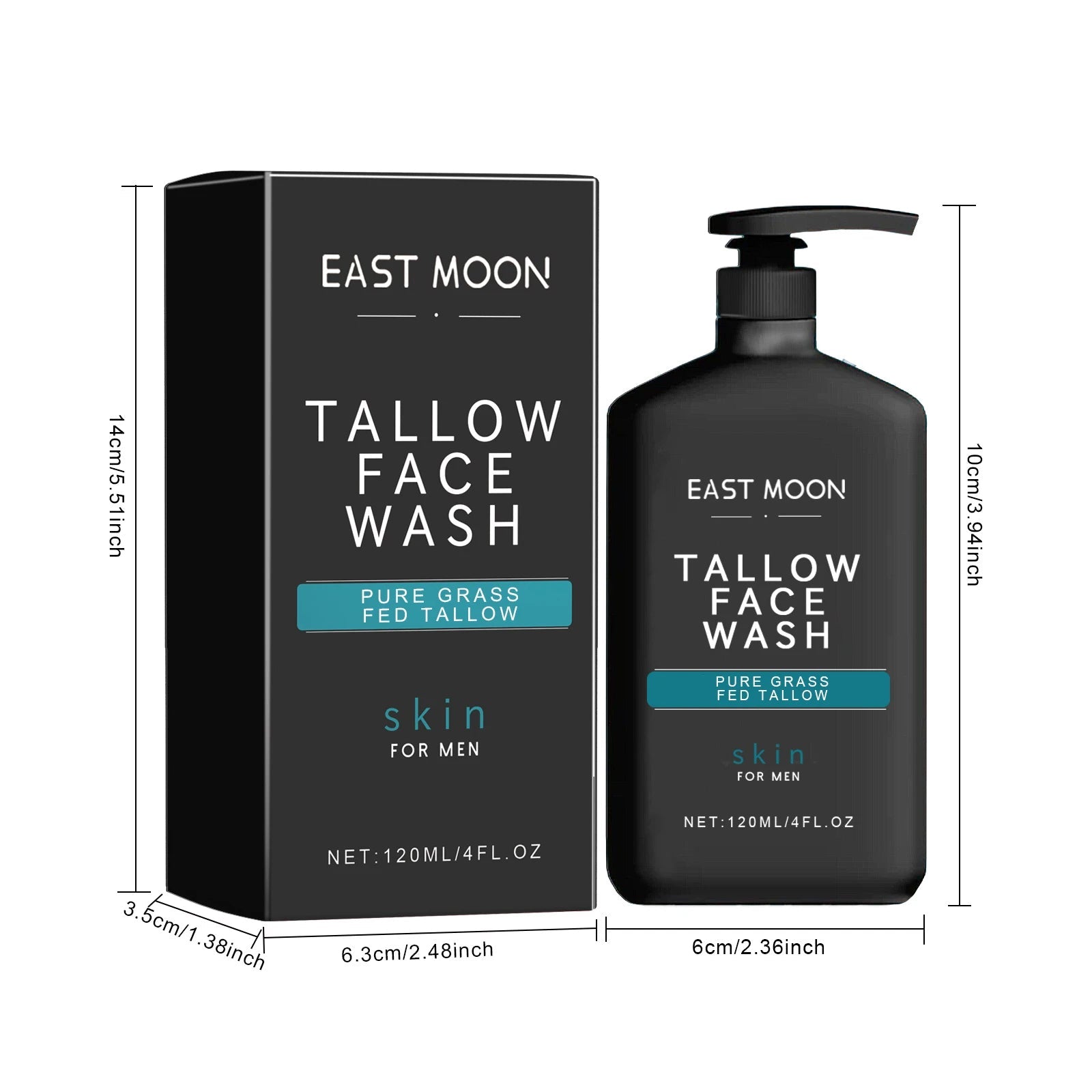 Men's Daily Face Wash Deep Cleansing Pore Oil Control Remove Acne Blackhead Brightening Facial Cleanser for Refreshed Skin Halalzen