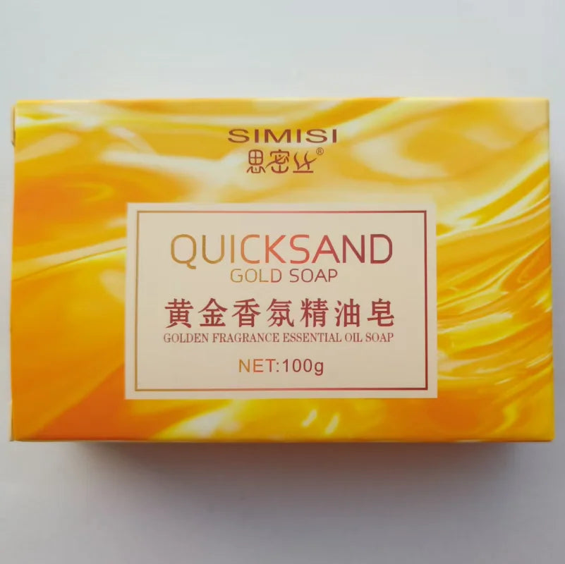 100g Handmade Golden Essential Oil Soap Amino Acid Herbal Gold Cleansing Soap Deep Cleaning and Skin Friendly Halalzen