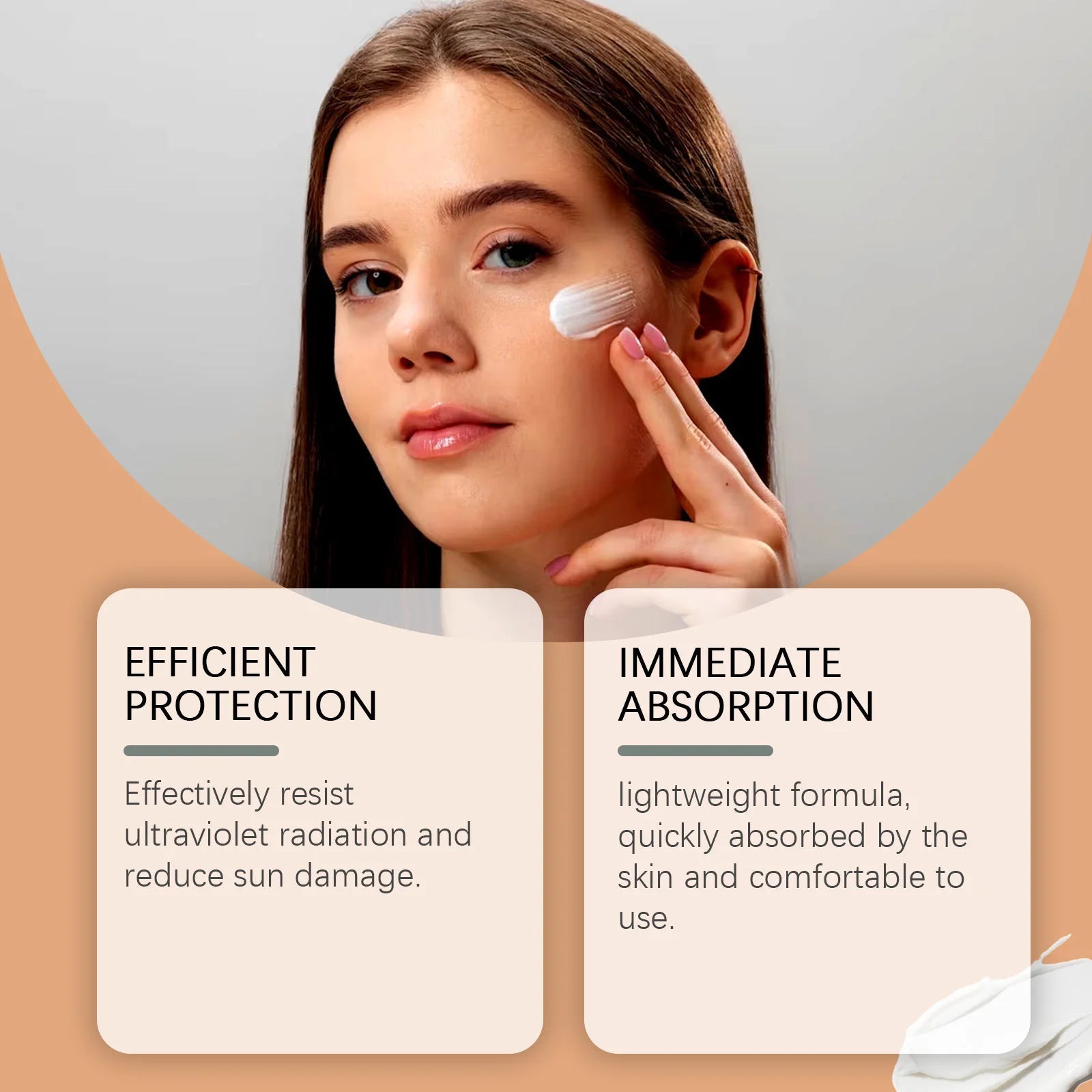 EELHOE 30g Vitamin E Sunscreen Long-lasting Moisturizing Anti-UV Anti-dry Skin SPF 50 Cream Maintains Elasticity Glow Skin Care Halalzen
