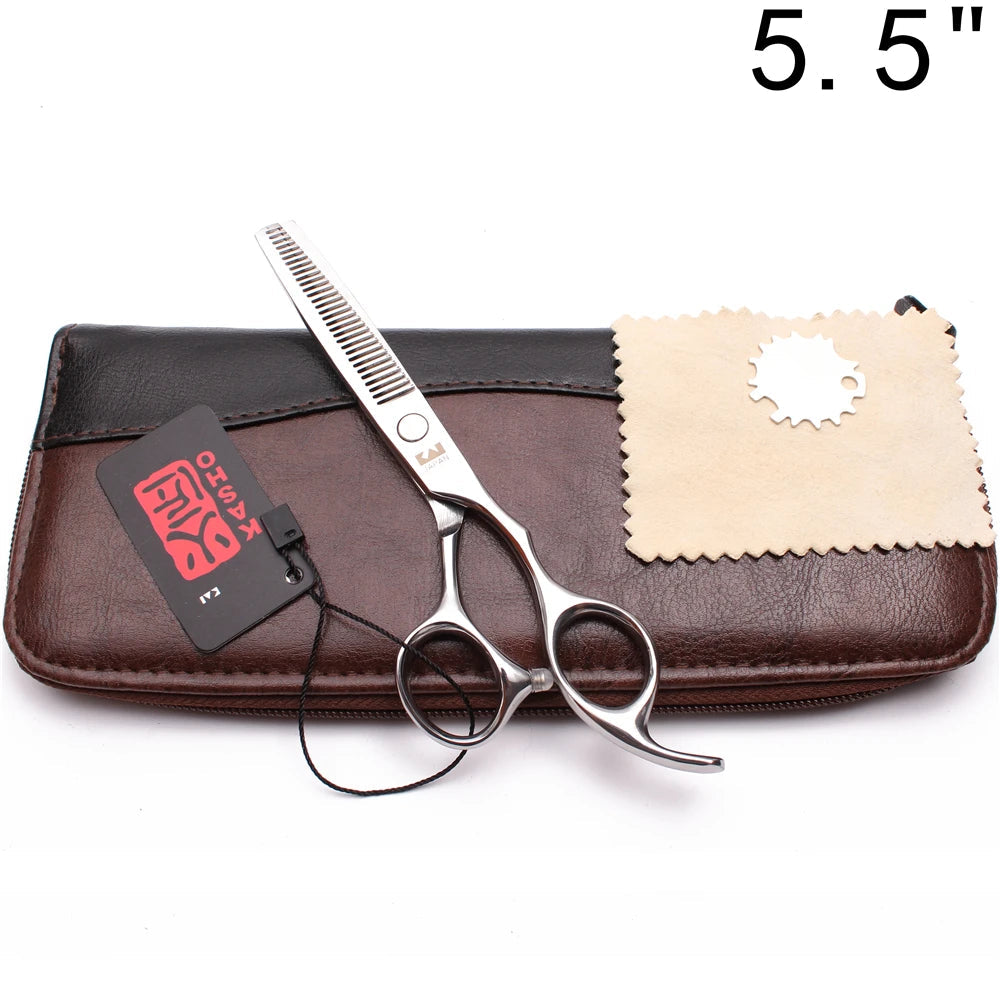 Professional Hair Scissors 5'' 6'' 7'' 8'' Japan Stainless Hairdressing Scissors Barber Thinning Shears Hair Cutting Scissors Halalzen