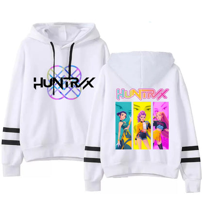 2025 Kpop Demon Hunter Hoodies Woman Anime Huntrix Graphic Hoodie 90s Casual Winter Long Sleeve Hooded Pullovers Shoujo Clothes