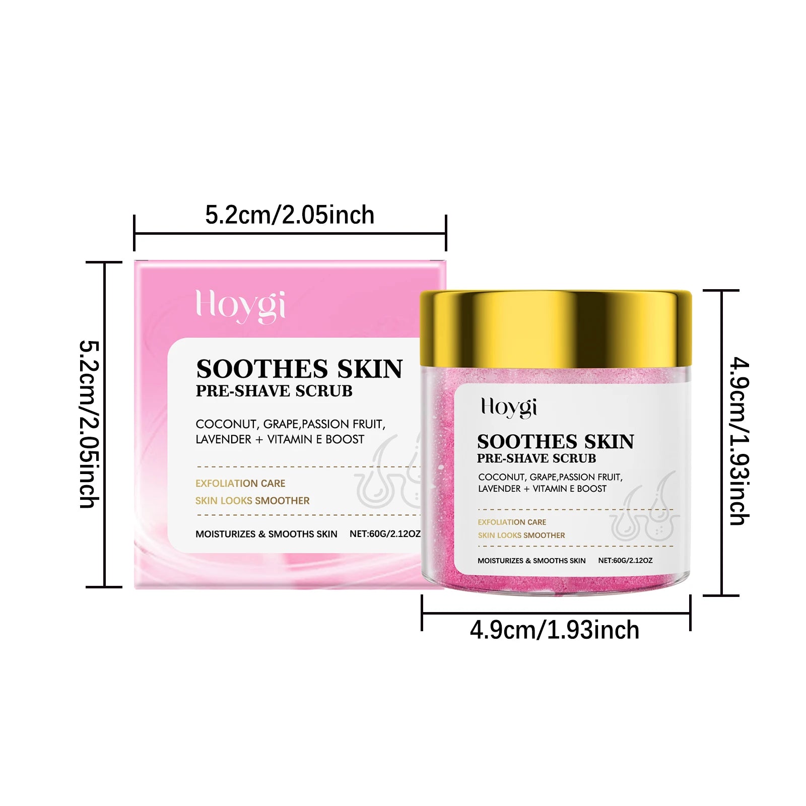 Pre-Shave Scrub Gentle Exfoliating Body Scrub for Smooth Skin Moisturizing Pre-Shave Care for Face and Body Smooths Skin Texture